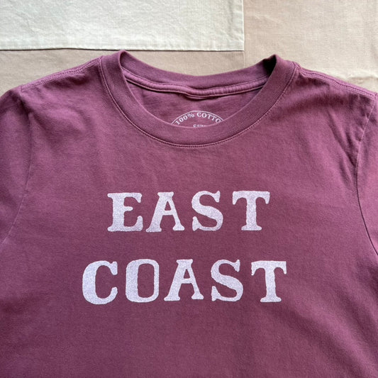 Women's East Coast T-shirt, Washed Maroon