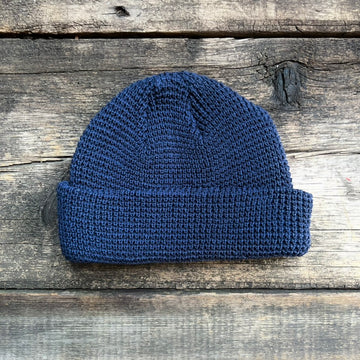 Waffle Watch Cap, Faded Navy