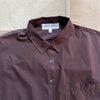 Jo Shirt in Cotton Poplin, Dark Chocolate