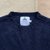 Donegal Wool Crewneck Sweater, Blue Speckled
