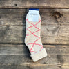 Merino Lamb's Wool Room Sock, Ecru/Red