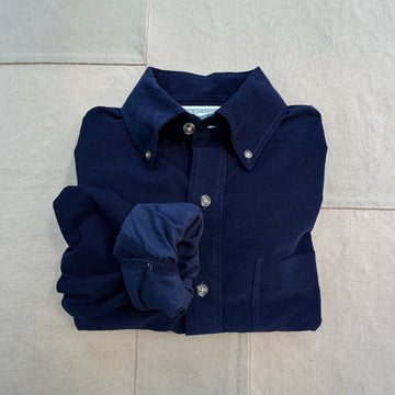 Pinwale Corduroy Button Down Shirt, Navy