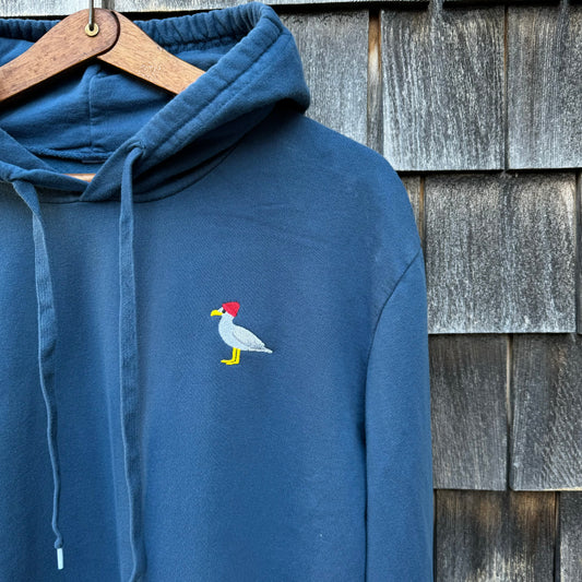 Embroidered Seagull Crewneck Sweatshirt, Bluestone