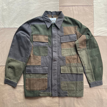 Olive Patchwork Twill MW Fatigue Jacket