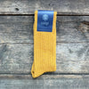 Plain Rib Donegal Wool Socks, Gold
