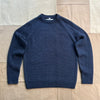 Waffle Knit Crew Sweater, Navy