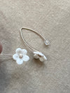 Floating Flower Porcelain Bloom Earrings