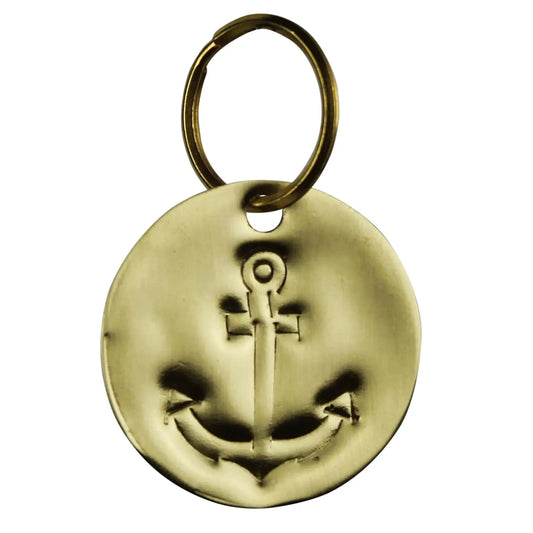 Pressed Brass Keychain, Anchor