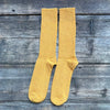 Plain Rib Donegal Wool Socks, Gold