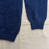 Donegal Wool Crewneck Sweater, Blue Speckled