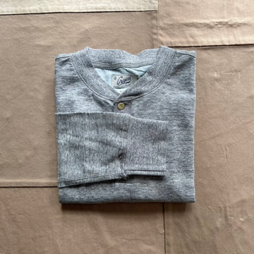 New Windsor Double Cloth Henley, Gray Heather