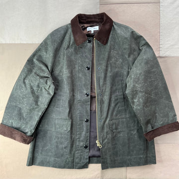 Chiltern Street Jacket in Waxed Cotton, Forest Green
