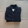 Belmont Plaited Cardigan Sweater, Black Charcoal