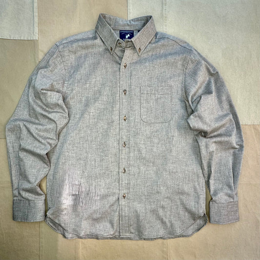 Long Sleeve Herringbone Shirt, Taupe