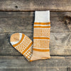 Multi Jacquard Crew Socks, Gold