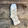Merino Lamb's Wool Room Sock, Ecru/Blue