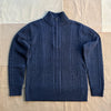 Cable Knit 1/4 Zip Sweater, Navy