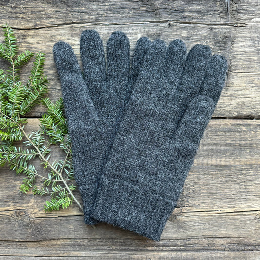 Basic Wool Glove, Charcoal