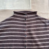 Taylor Roll Neck Cardigan in Cotton Cashmere, Chocolate/Truffle