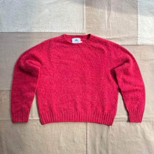 Women's Brushed Shaggy Crew Sweater, Damask