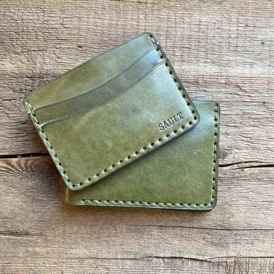 Hand Stitched Wallet, Olive