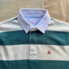 Cotton Striped Rugby Shirt, Green Multi