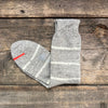 Pinstripe British Wool Socks, Silver