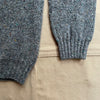 Donegal Wool Crewneck Sweater, Grey Speckled