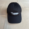 Whale Needlepoint Hat, Black