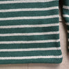 Nantucket Striped Roll Neck Sweater, Hunter Green/Khaki