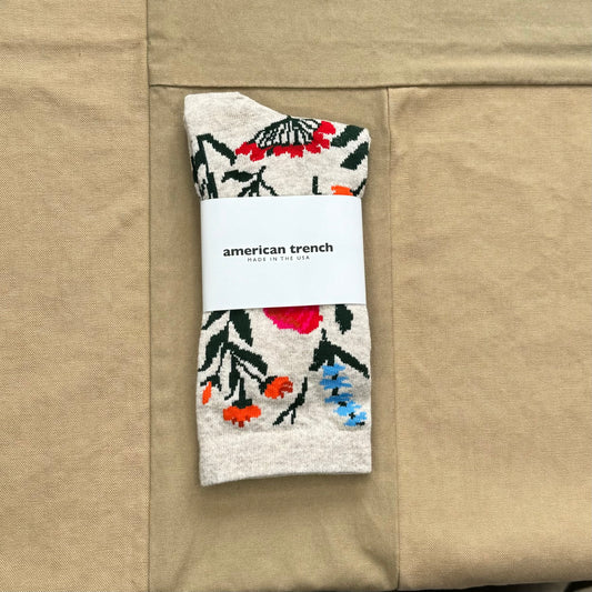 Women's Wild Flower Sock, Beige