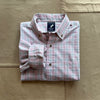 Multi-line Windowpane Plaid Shirt, Pink/Grey