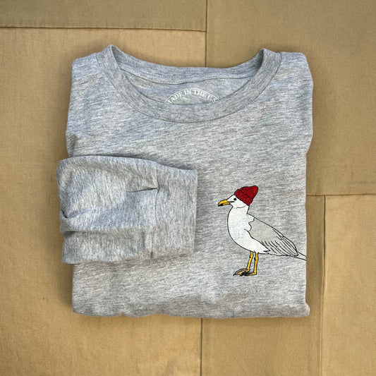 Seagull Long Sleeve T-Shirt, Heather Grey