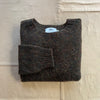 Brushed Wool Crew Sweater, Carob