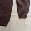 Donegal Wool Crewneck Sweater, Brown Speckled