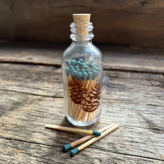 Apothecary Match Bottle, Pine Cone