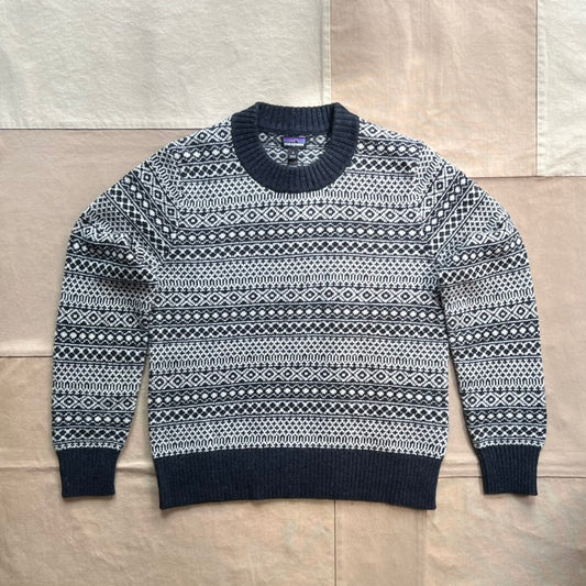 Women's Recycled Wool-Blend Crewneck Sweater, Fireside Sunken Blue