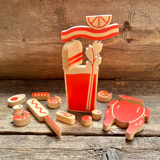 The (Over) Loaded Bloody Mary; A Wood Balance Game