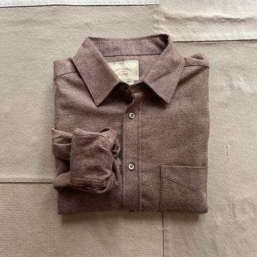 Teca Solid Flannel Shirt, Almond