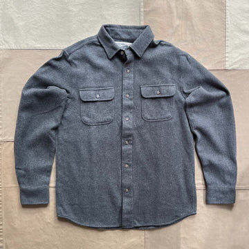 Flannel Work Shirt, Heather Grey