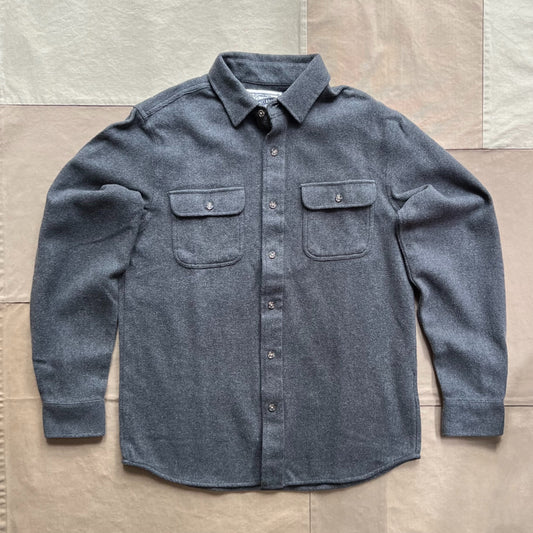 Flannel Work Shirt, Heather Grey