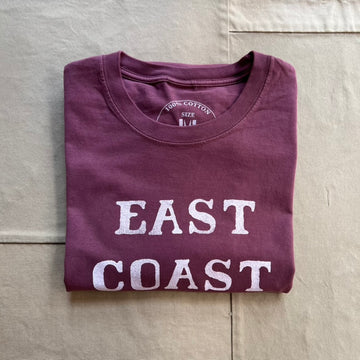 East Coast T-shirt Garment Dyed, Washed Maroon