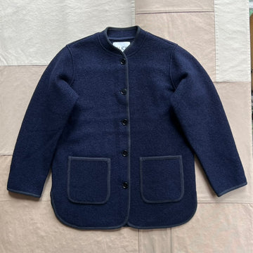 Cambridge Jacket in Boiled Wool, Navy
