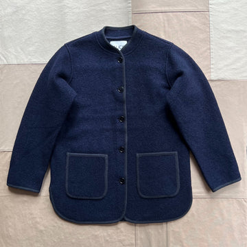 Cambridge Jacket in Boiled Wool, Navy