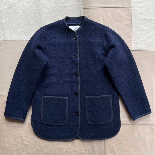 Cambridge Jacket in Boiled Wool, Navy