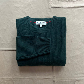 Jordan Sweater in Washed Cashmere, Cypress Green
