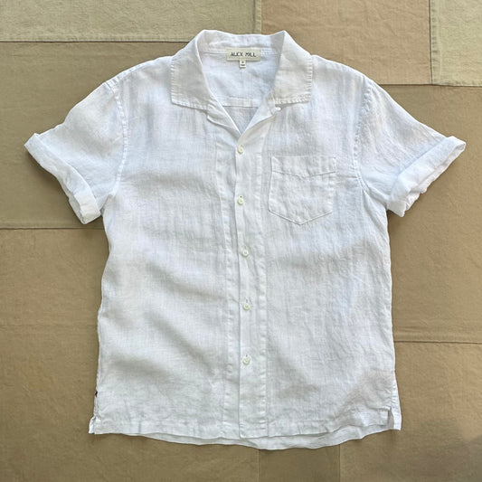 Camp Shirt in Linen, White