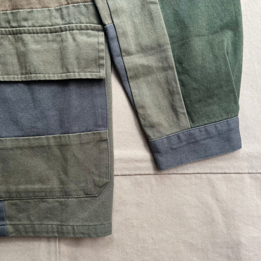 Olive Patchwork Twill MW Fatigue Jacket
