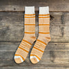 Multi Jacquard Crew Socks, Gold