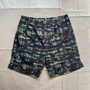 Sault x OMTC Drawstring Short, Batik Print Camo Madras
